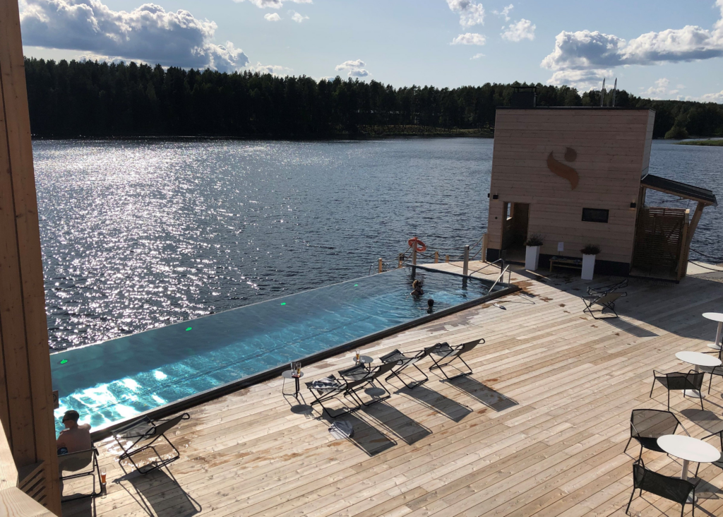 Infinity pool for a holiday resort Saana, Kuopio